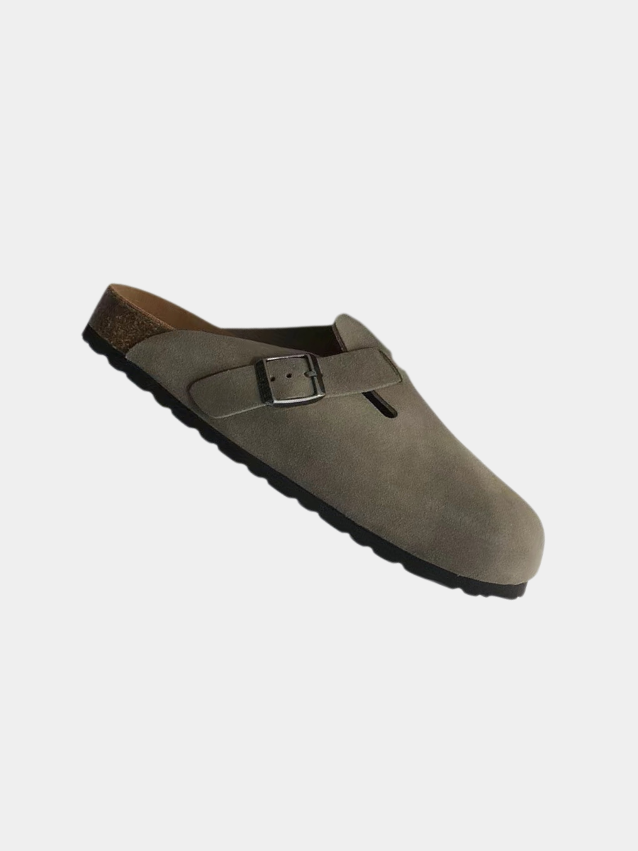 LEATHER FOOTBED SANDALS FOR MEN