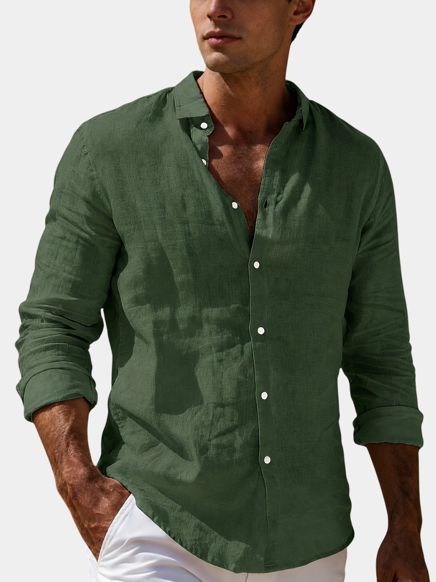 LONG SLEEVE LAPEL SHIRT FOR MEN