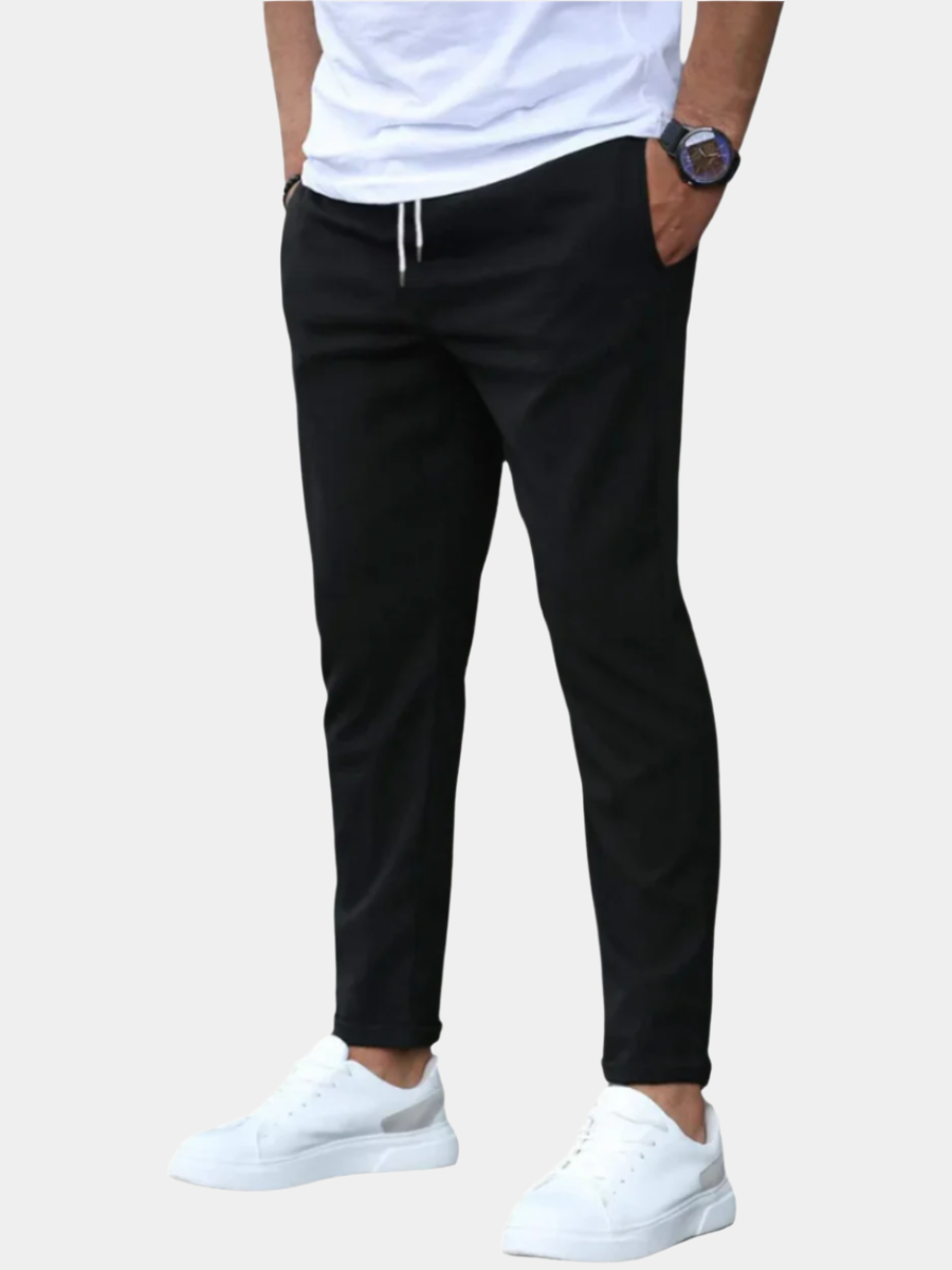 STRETCH COTTON TROUSERS FOR MEN