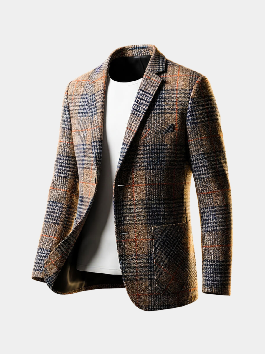 HOUNDSTOOTH WOOL BLAZER FOR MEN