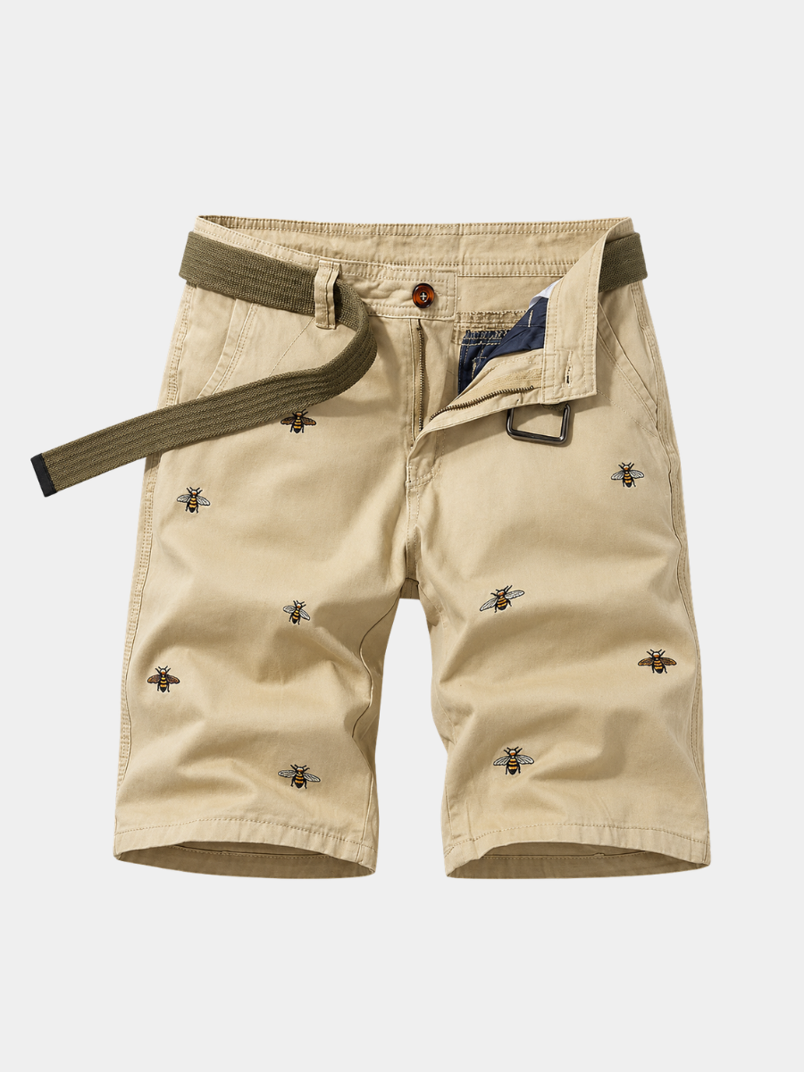 EMBROIDERED COTTON SHORTS FOR MEN
