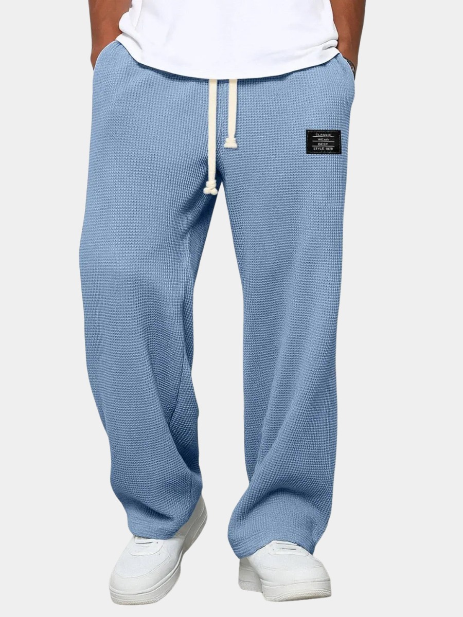DRAWSTRING WIDE LEG TROUSERS FOR MEN
