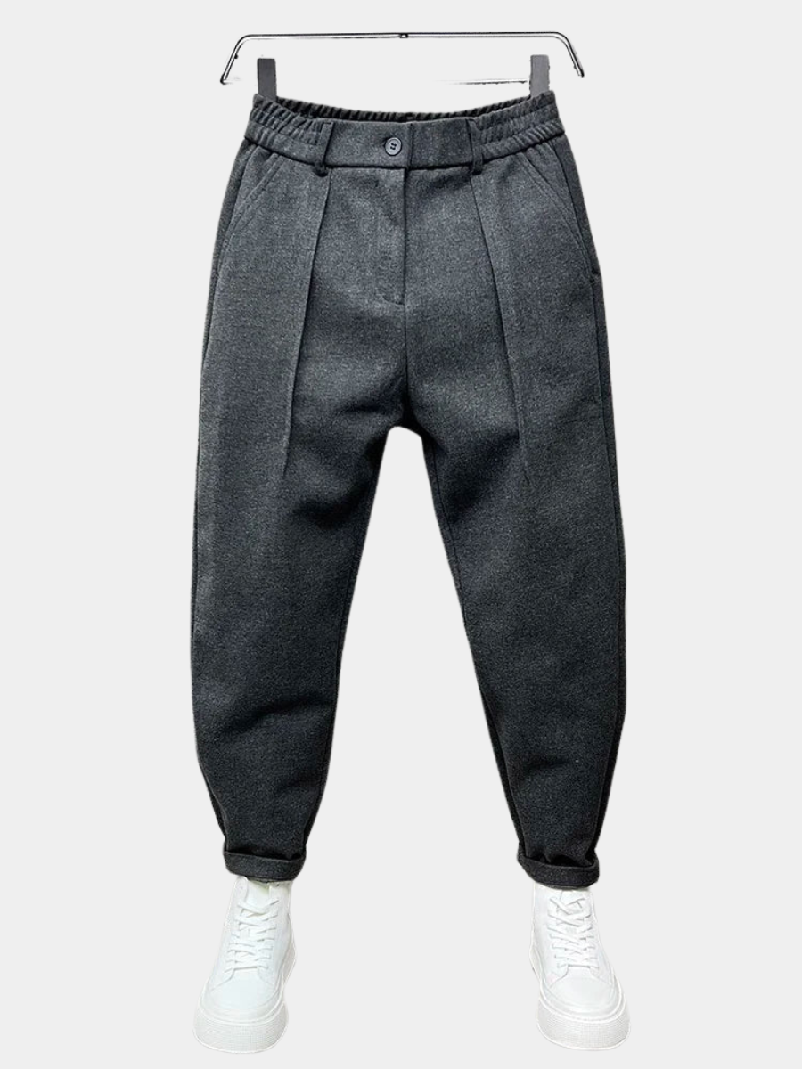 SLIM MELANGE TROUSERS FOR MEN