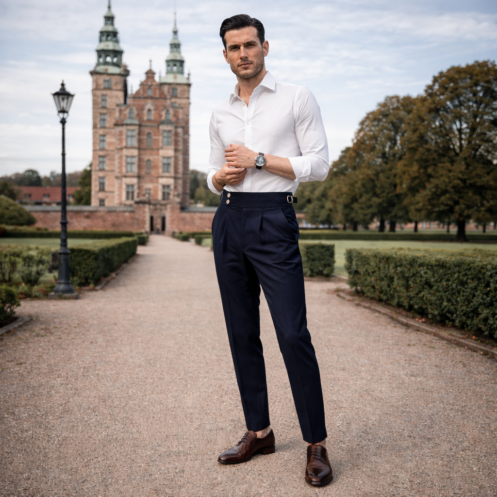 HIGH WAIST TROUSERS FOR MEN
