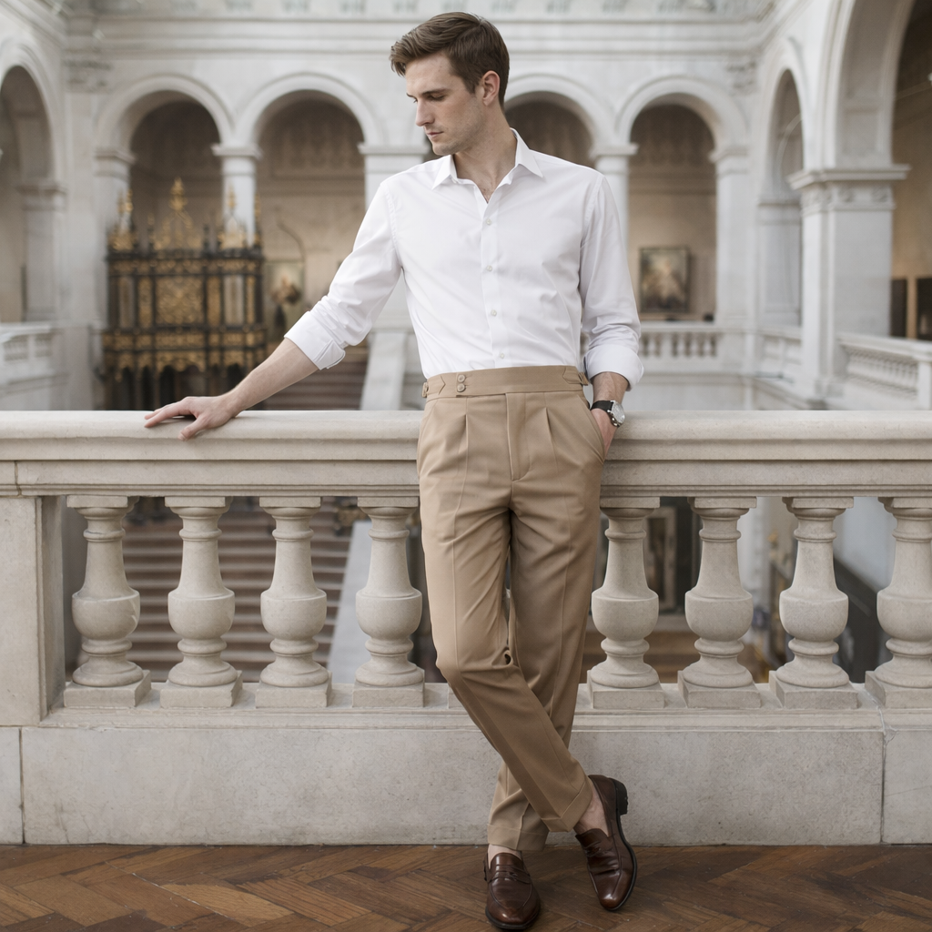HIGH WAIST TROUSERS FOR MEN