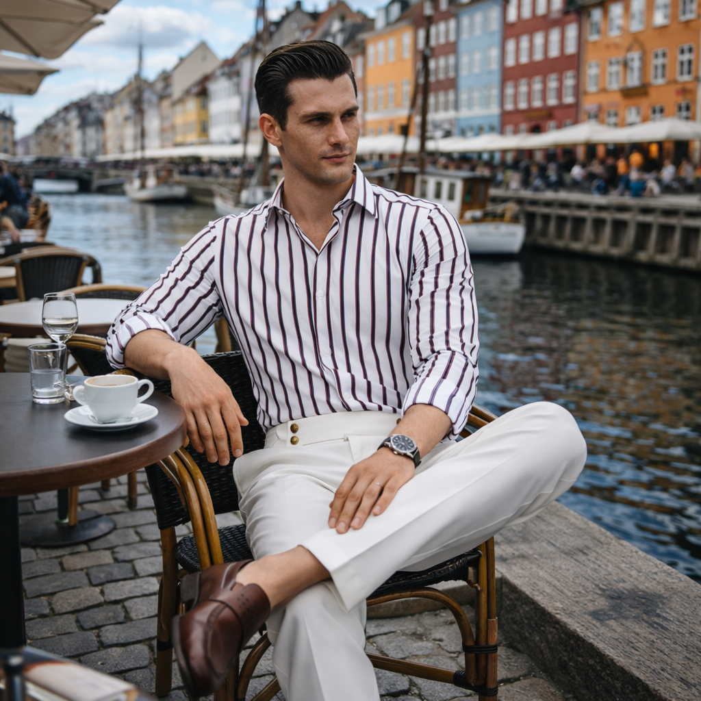 HIGH WAIST TROUSERS FOR MEN