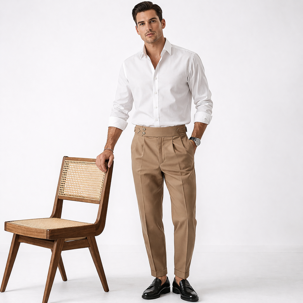 HIGH WAIST TROUSERS FOR MEN