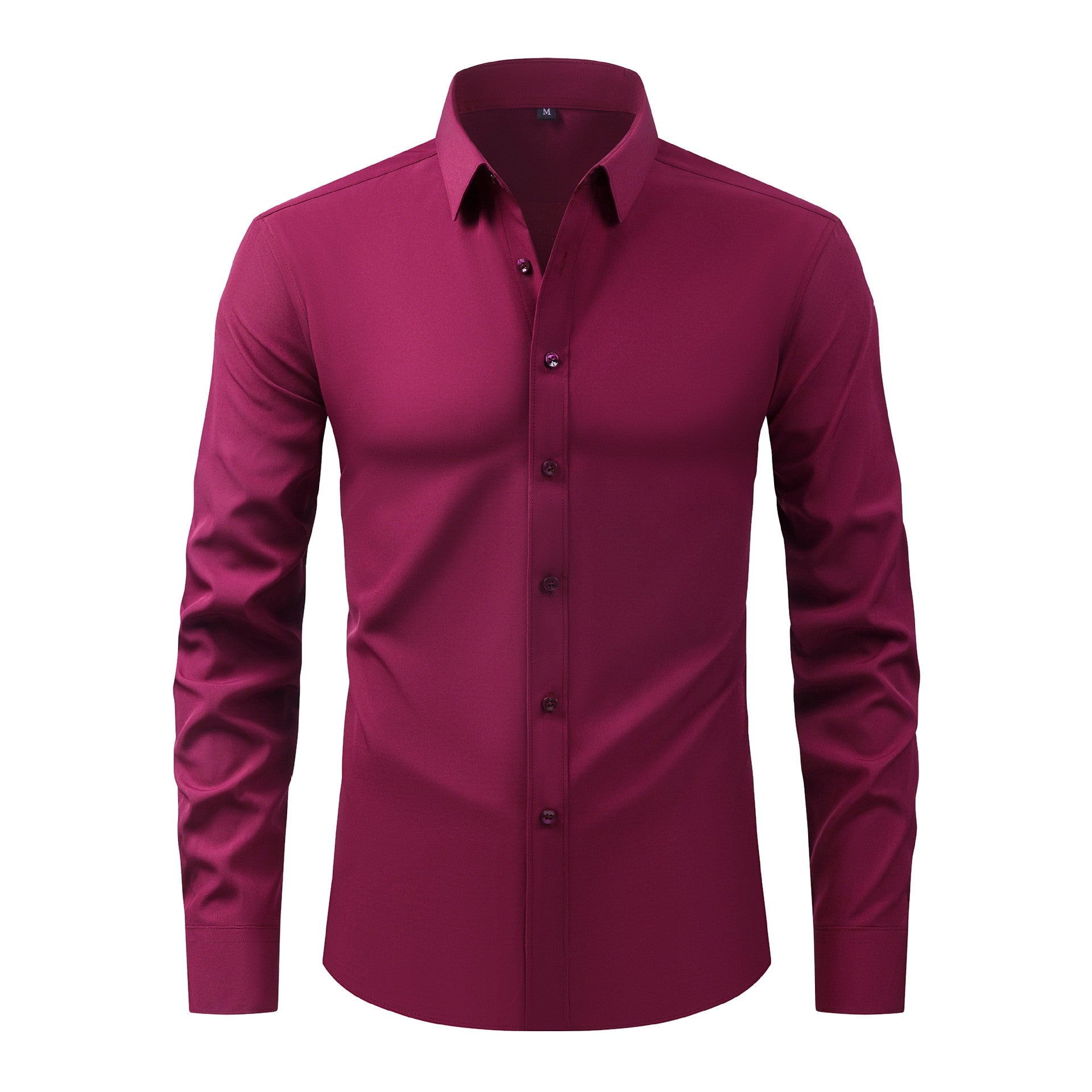 SOLID LAPEL SHIRT FOR MEN