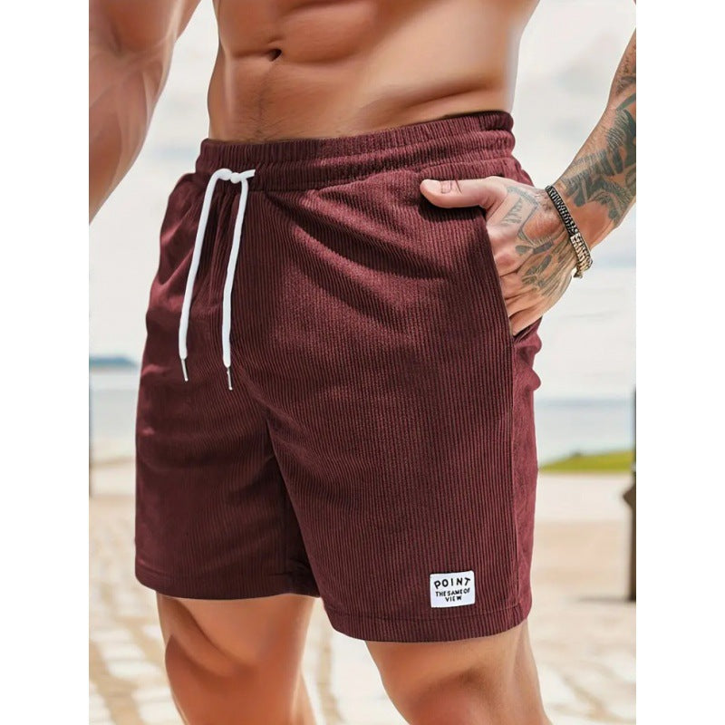 CORDUROY DRAWSTRING SHORTS FOR MEN