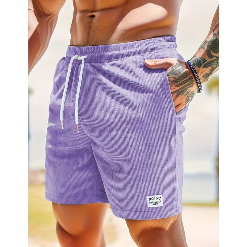 CORDUROY DRAWSTRING SHORTS FOR MEN