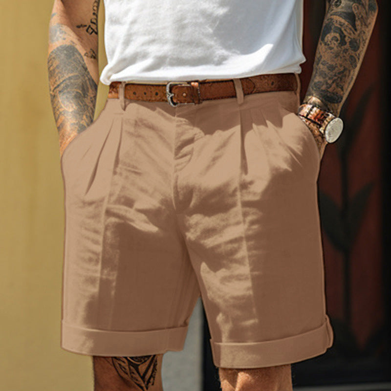 PLEATED SHORTS FOR MEN