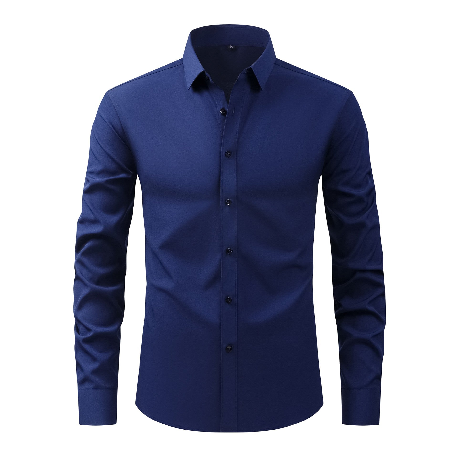 SOLID LAPEL SHIRT FOR MEN