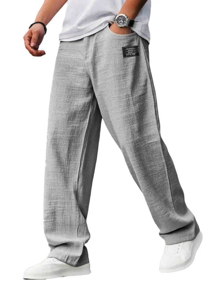 RELAXED STRAIGHT TROUSERS FOR MEN