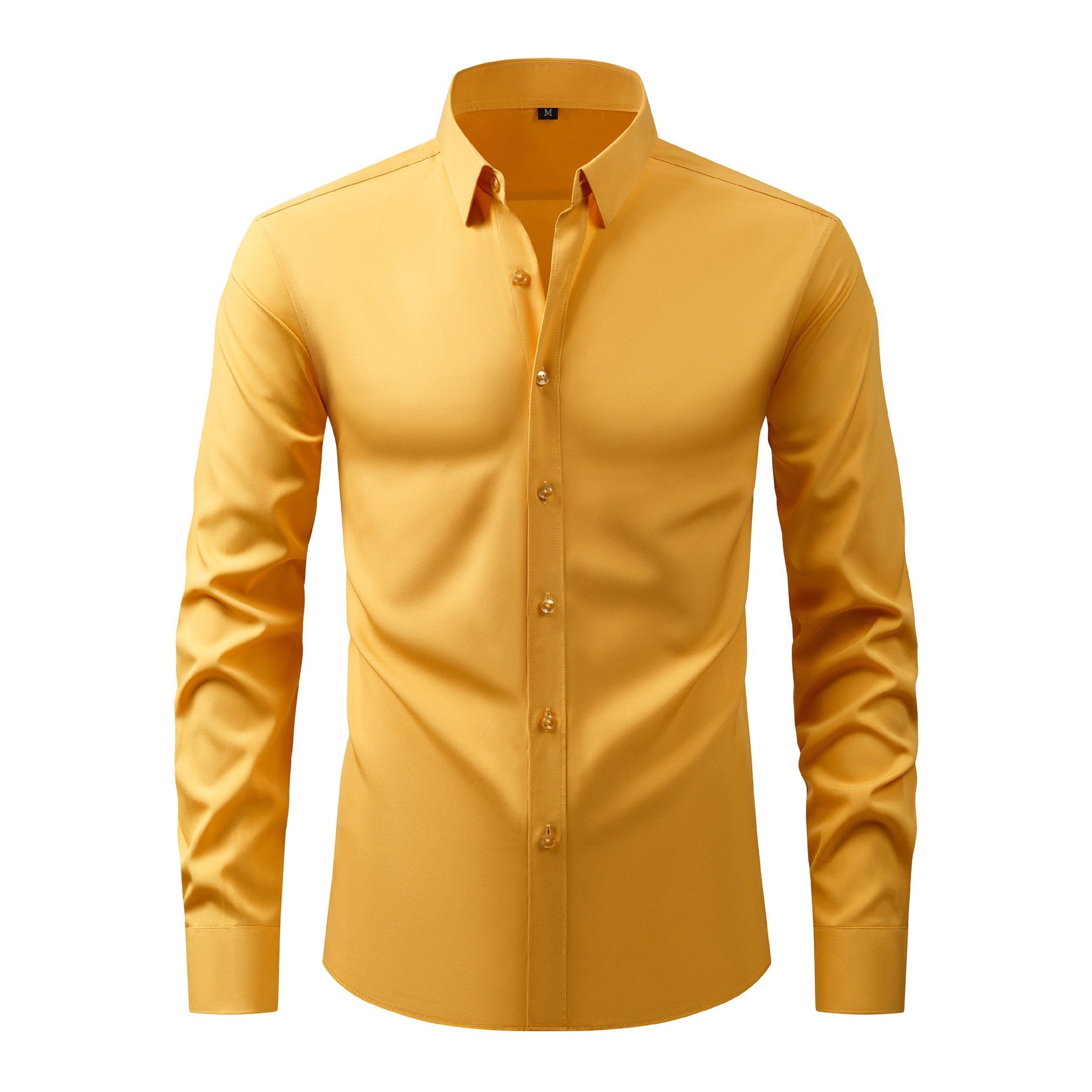 SOLID LAPEL SHIRT FOR MEN