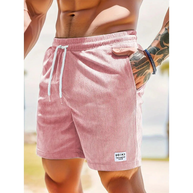 CORDUROY DRAWSTRING SHORTS FOR MEN