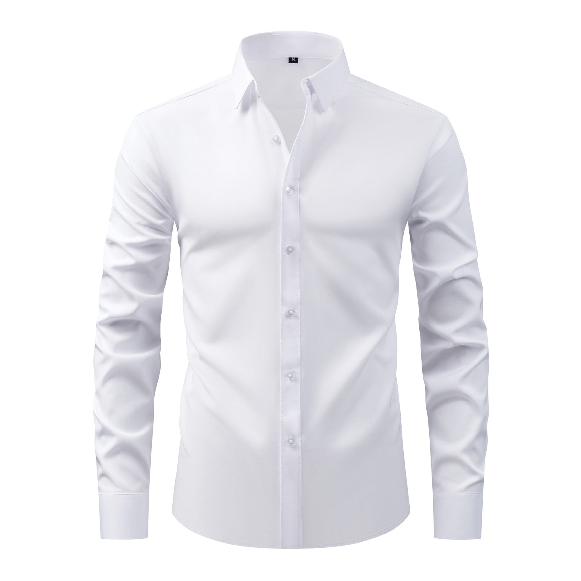 SOLID LAPEL SHIRT FOR MEN