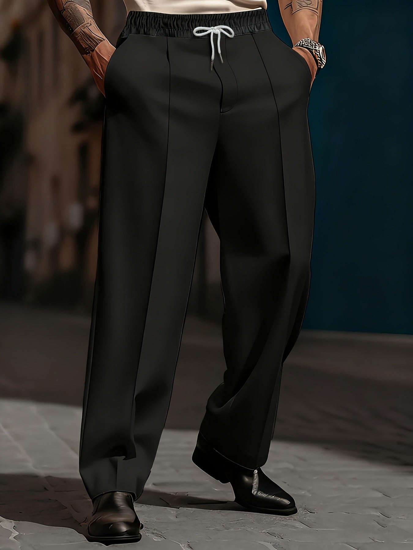 STRAIGHT CUT TROUSERS FOR MEN