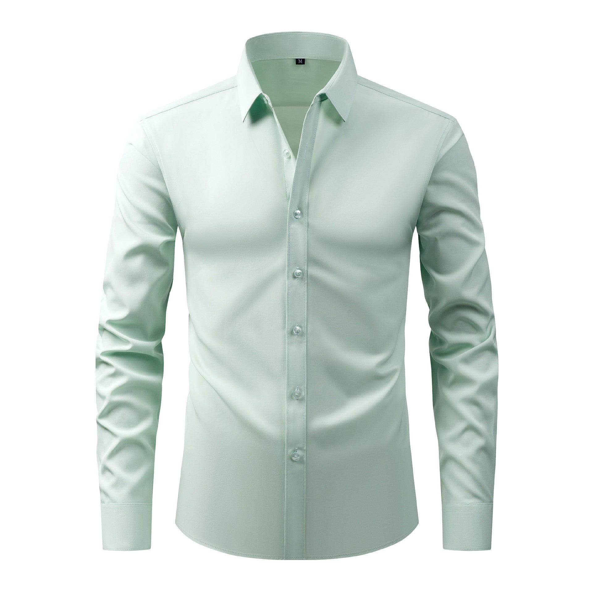 SOLID LAPEL SHIRT FOR MEN