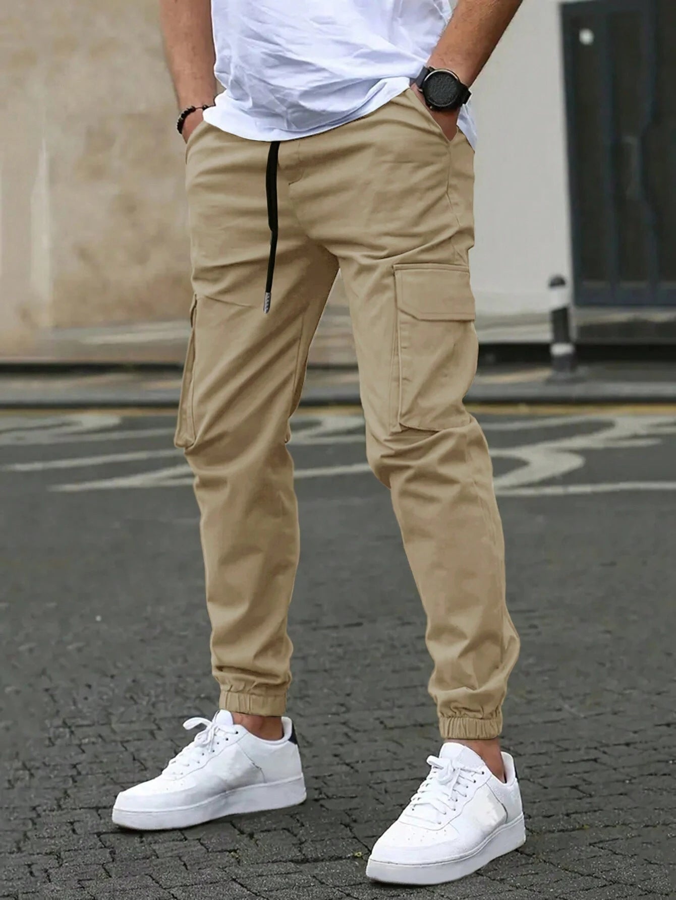 SLIM CARGO TROUSERS FOR MEN