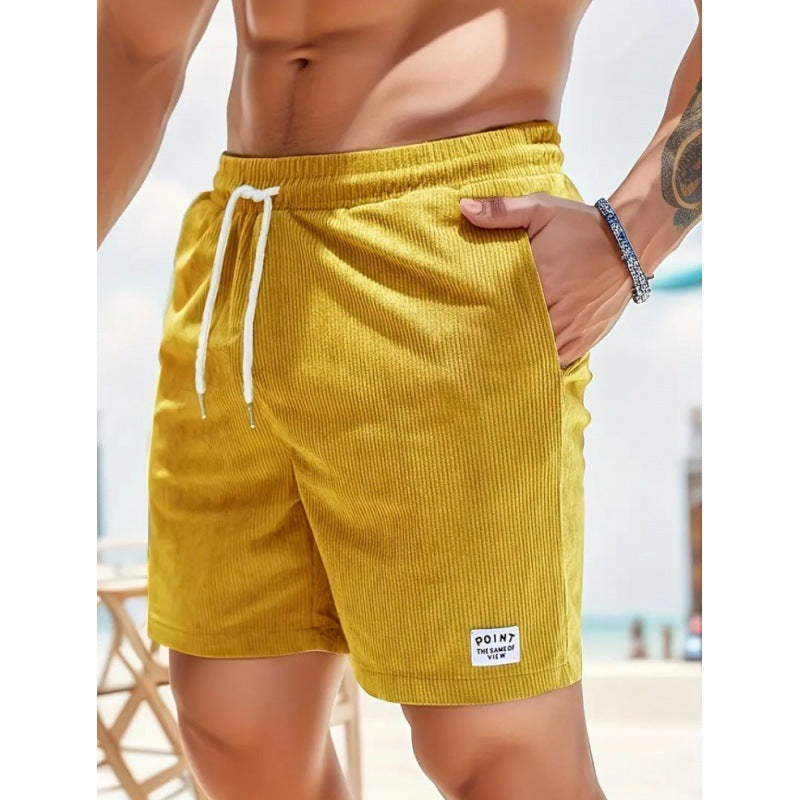 CORDUROY DRAWSTRING SHORTS FOR MEN
