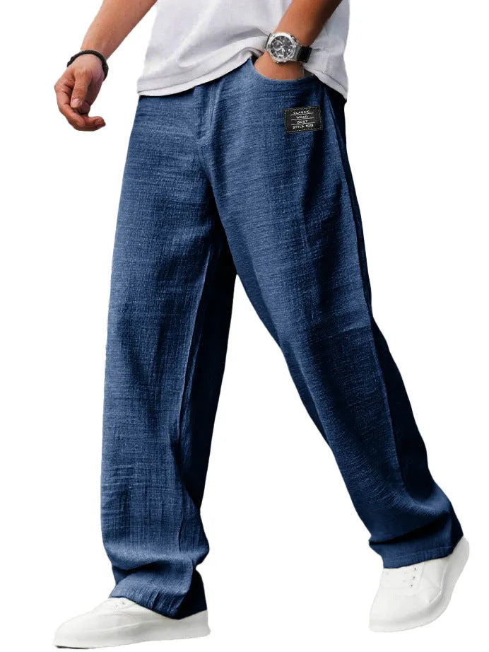 RELAXED STRAIGHT TROUSERS FOR MEN