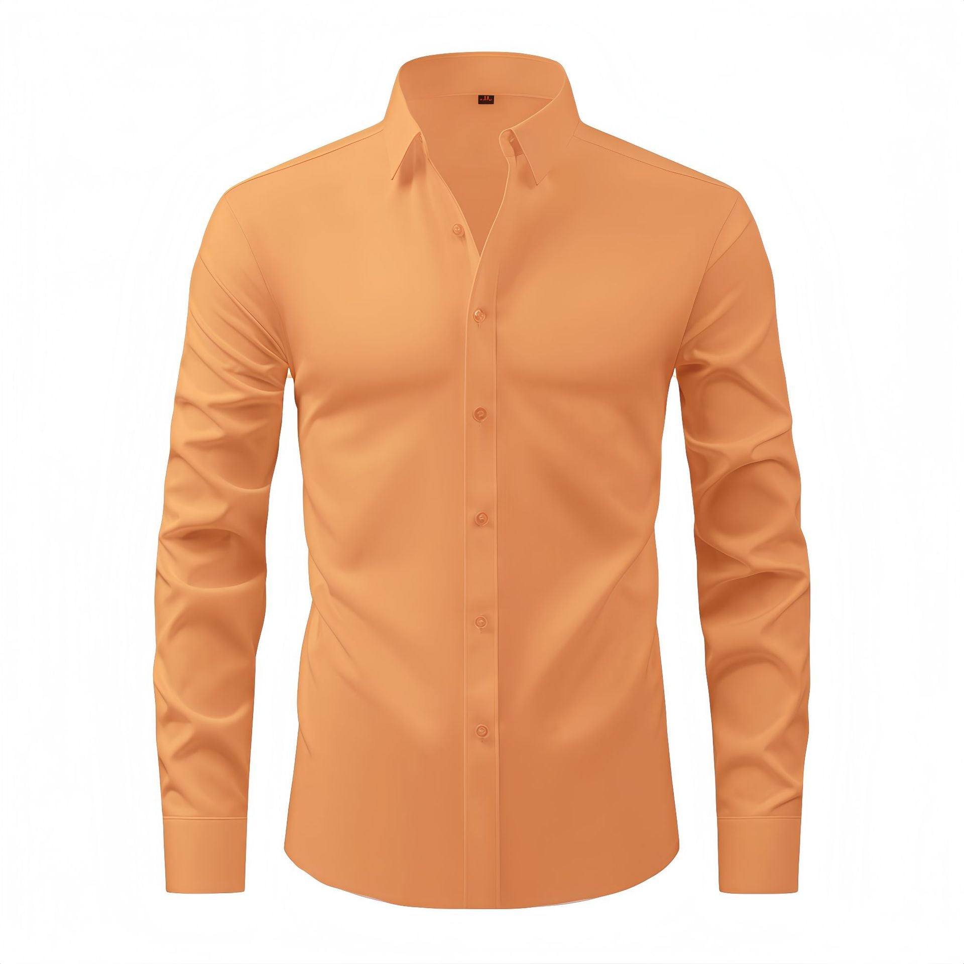 SOLID LAPEL SHIRT FOR MEN