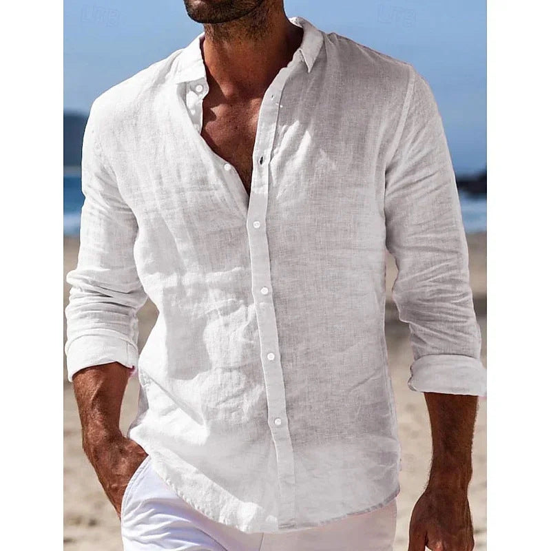 LONG SLEEVE LAPEL SHIRT FOR MEN