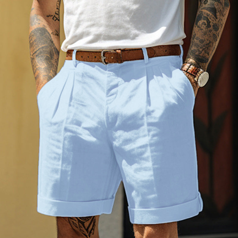 PLEATED SHORTS FOR MEN