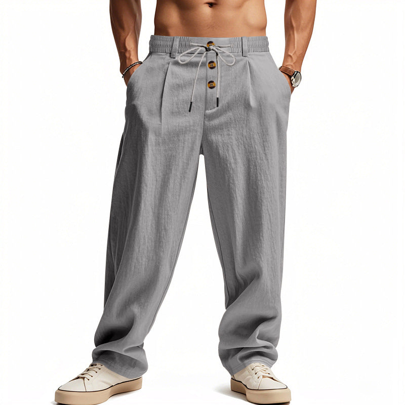 LOOSE FIT LINEN PANTS FOR MEN