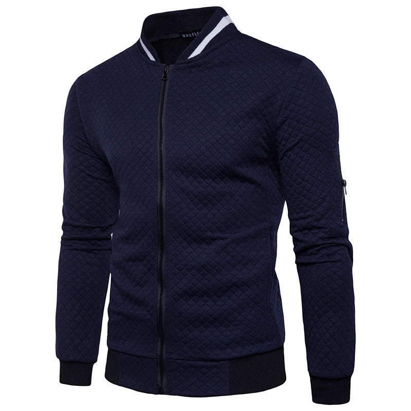 CHECKERED ZIPPER JACKET FOR MEN