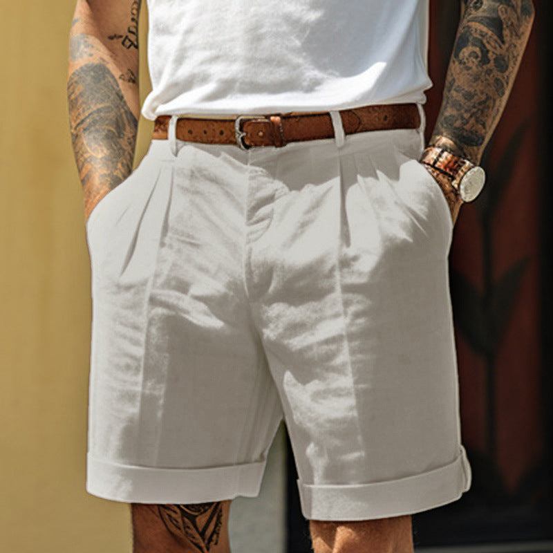PLEATED SHORTS FOR MEN