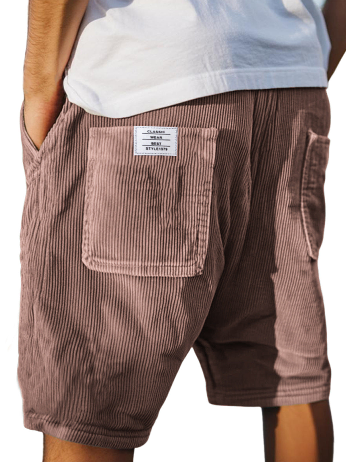 RELAXED VELVET SHORTS FOR MEN