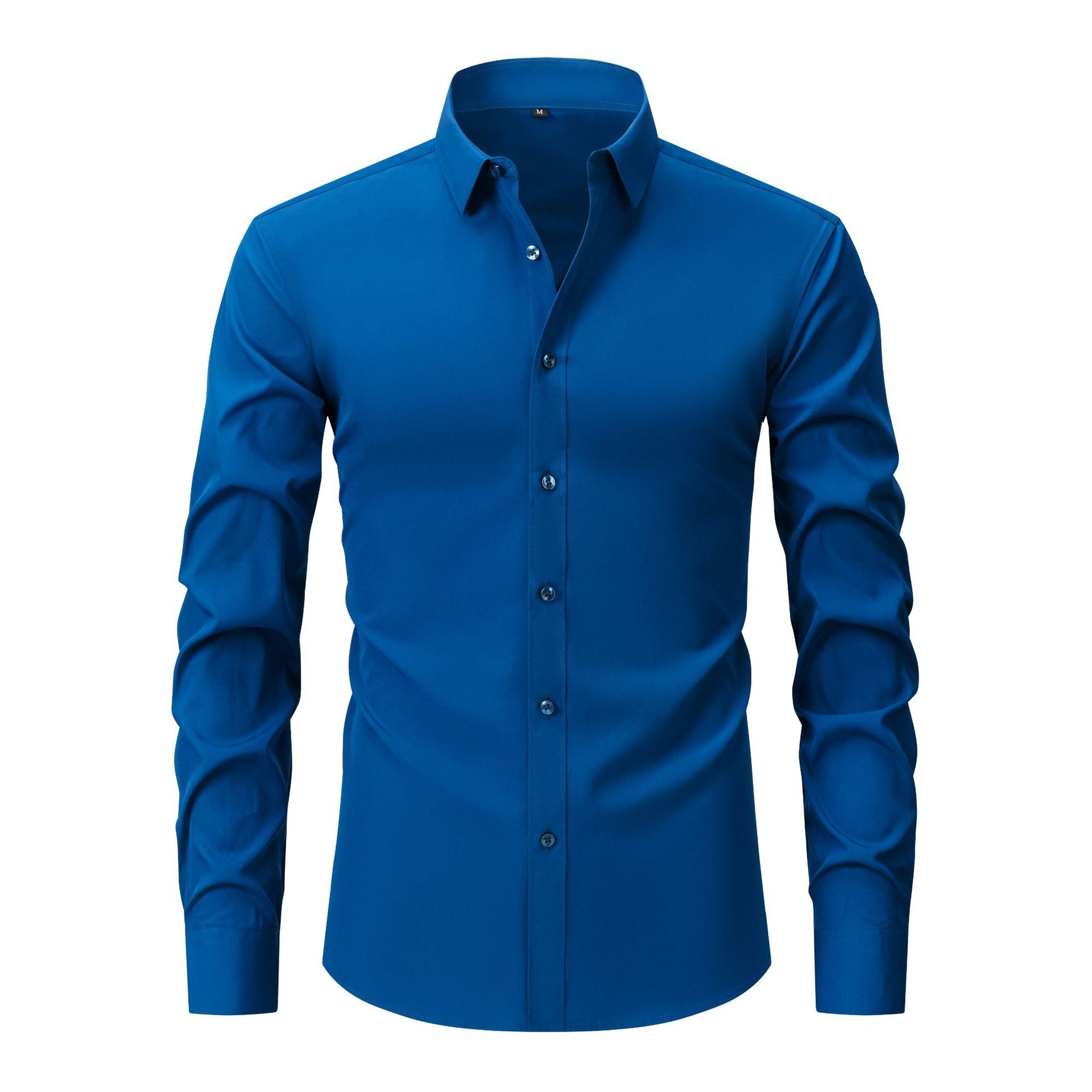SOLID LAPEL SHIRT FOR MEN