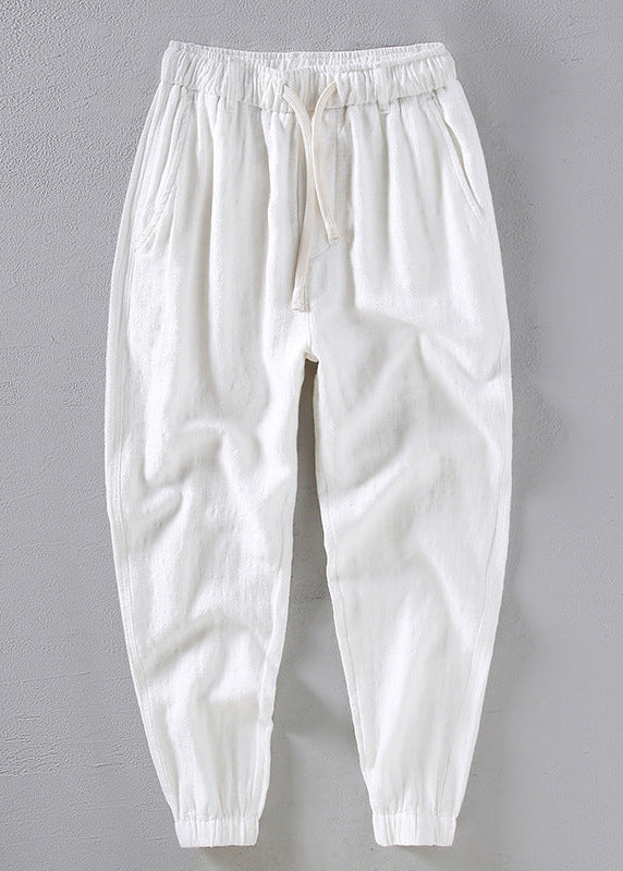 LINEN LOOSE POCKET TROUSERS FOR MEN