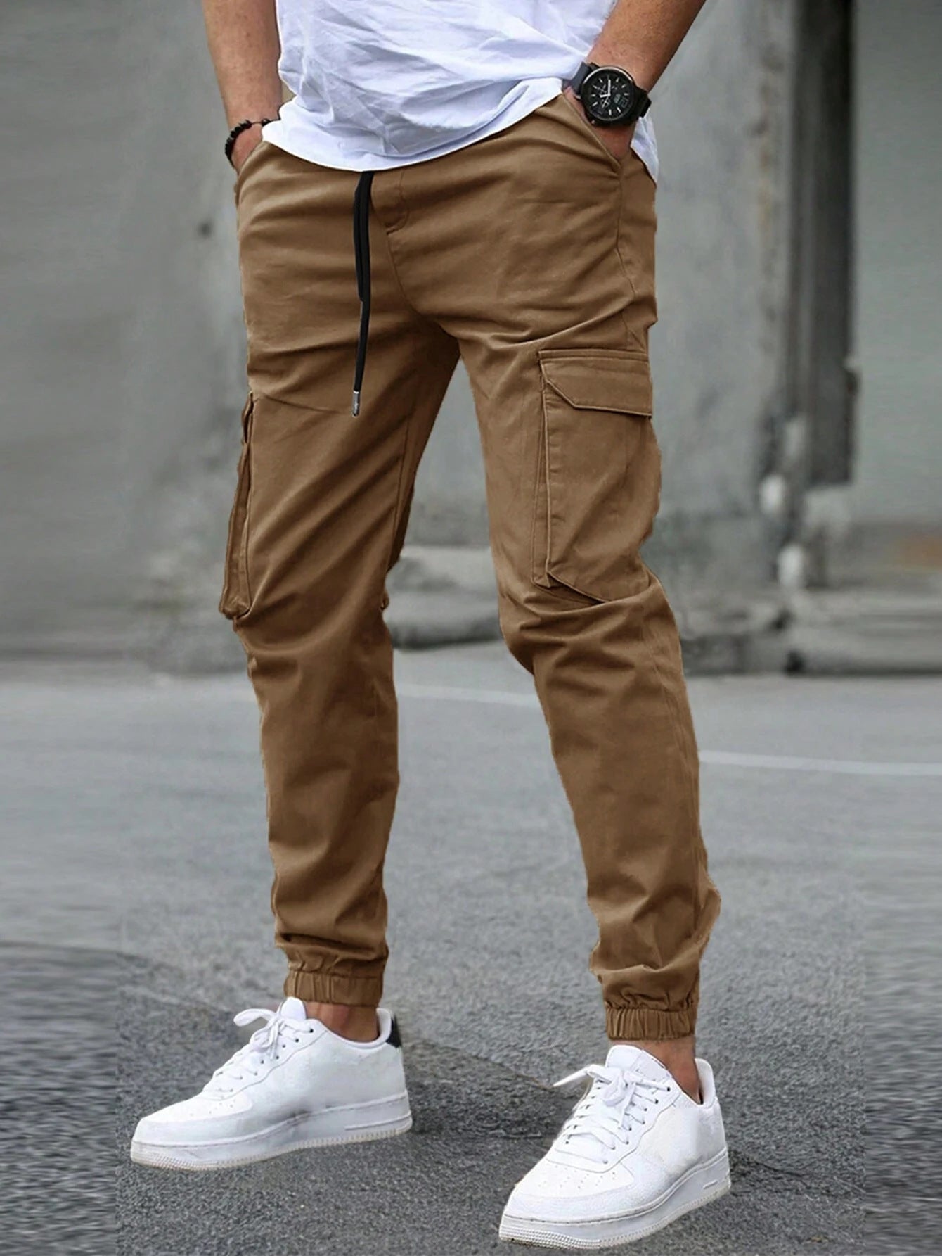 SLIM CARGO TROUSERS FOR MEN