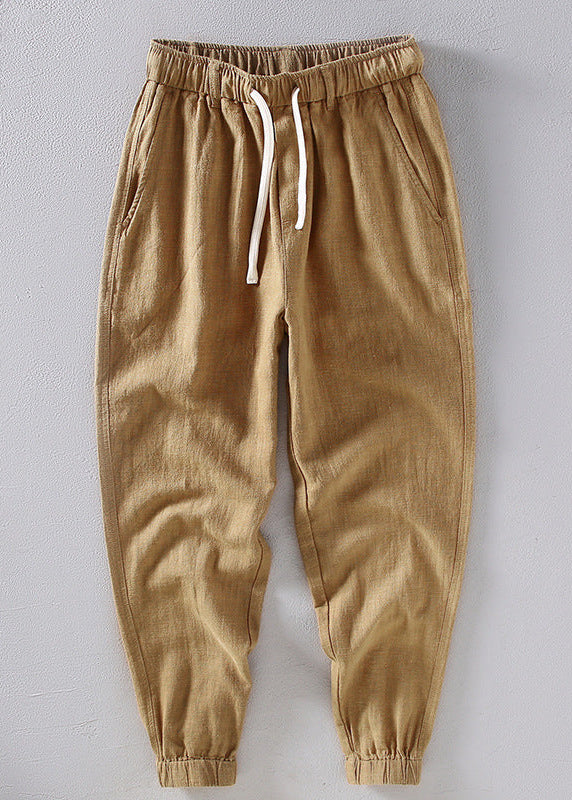 LINEN LOOSE POCKET TROUSERS FOR MEN