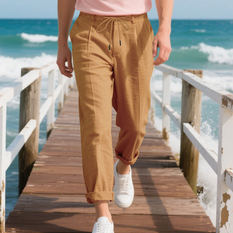 LOOSE LINEN TROUSERS FOR MEN