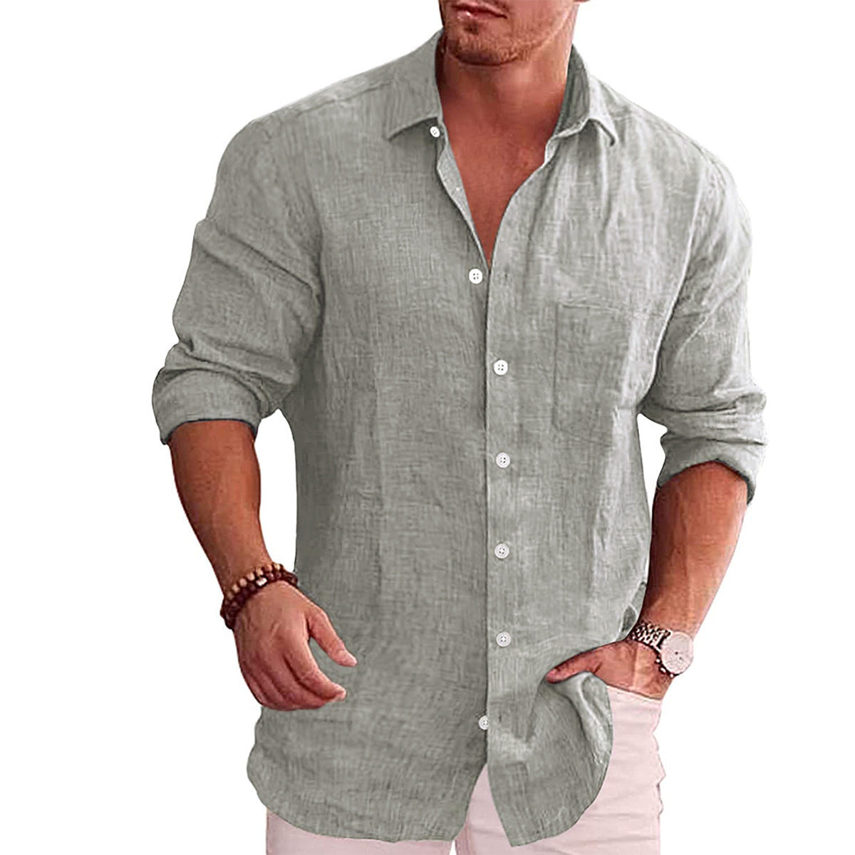 LIGHTWEIGHT LINEN SHIRT FOR MEN