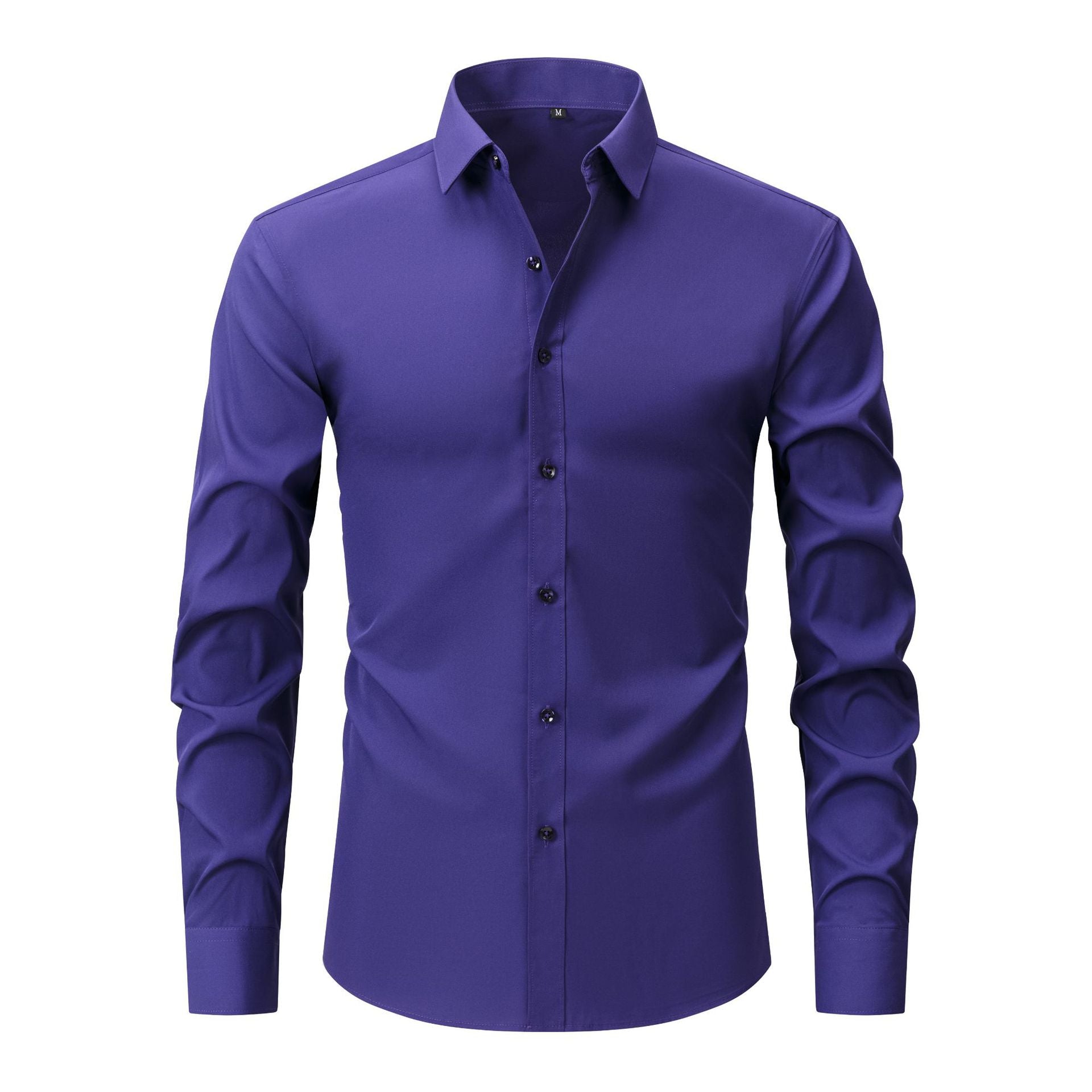 SOLID LAPEL SHIRT FOR MEN