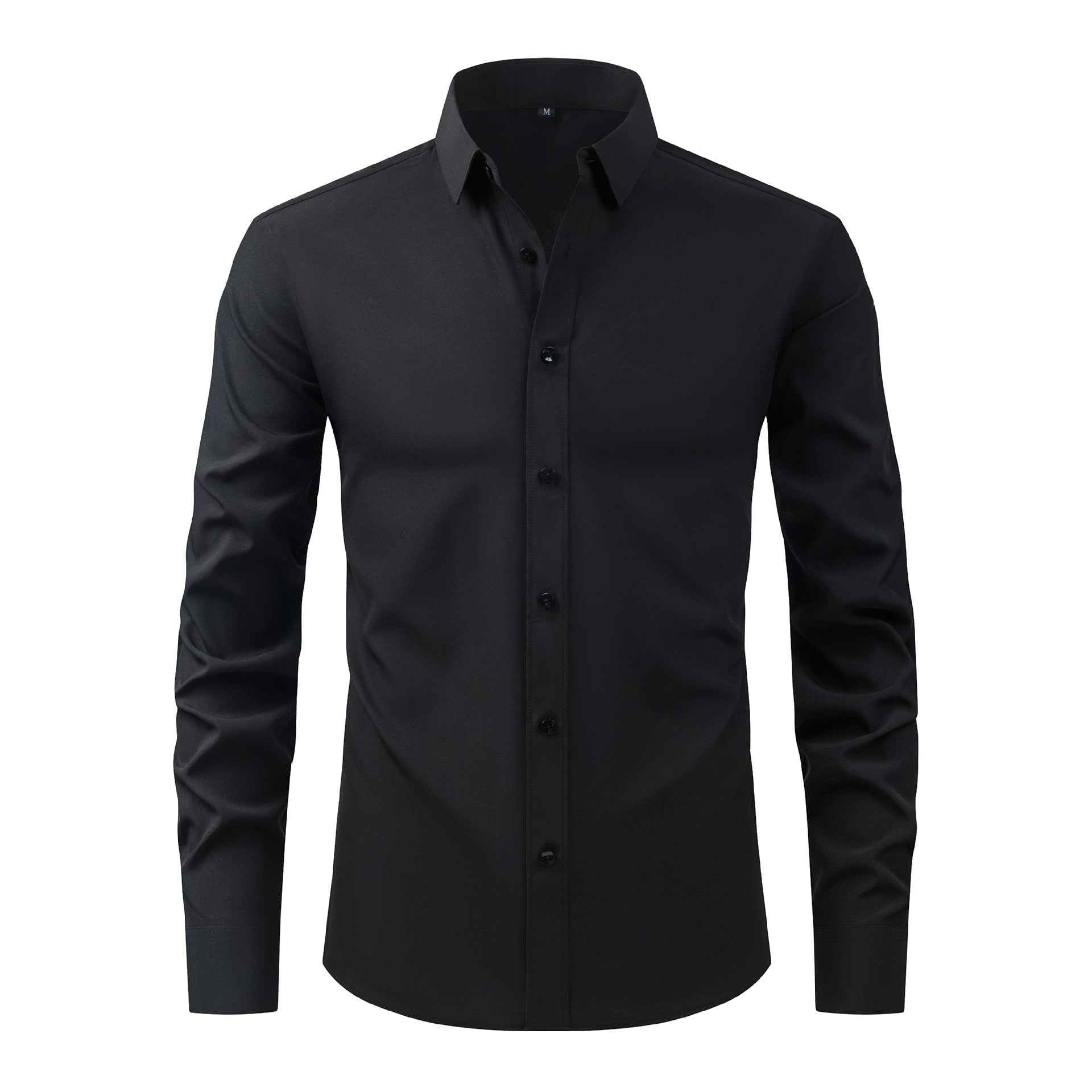 SOLID LAPEL SHIRT FOR MEN