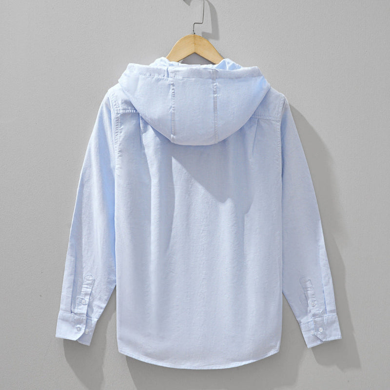 LINEN BLEND HOODIE FOR MEN