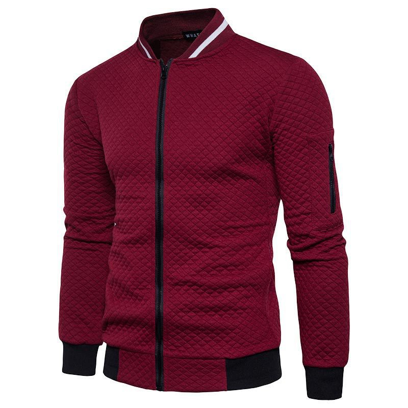 CHECKERED ZIPPER JACKET FOR MEN