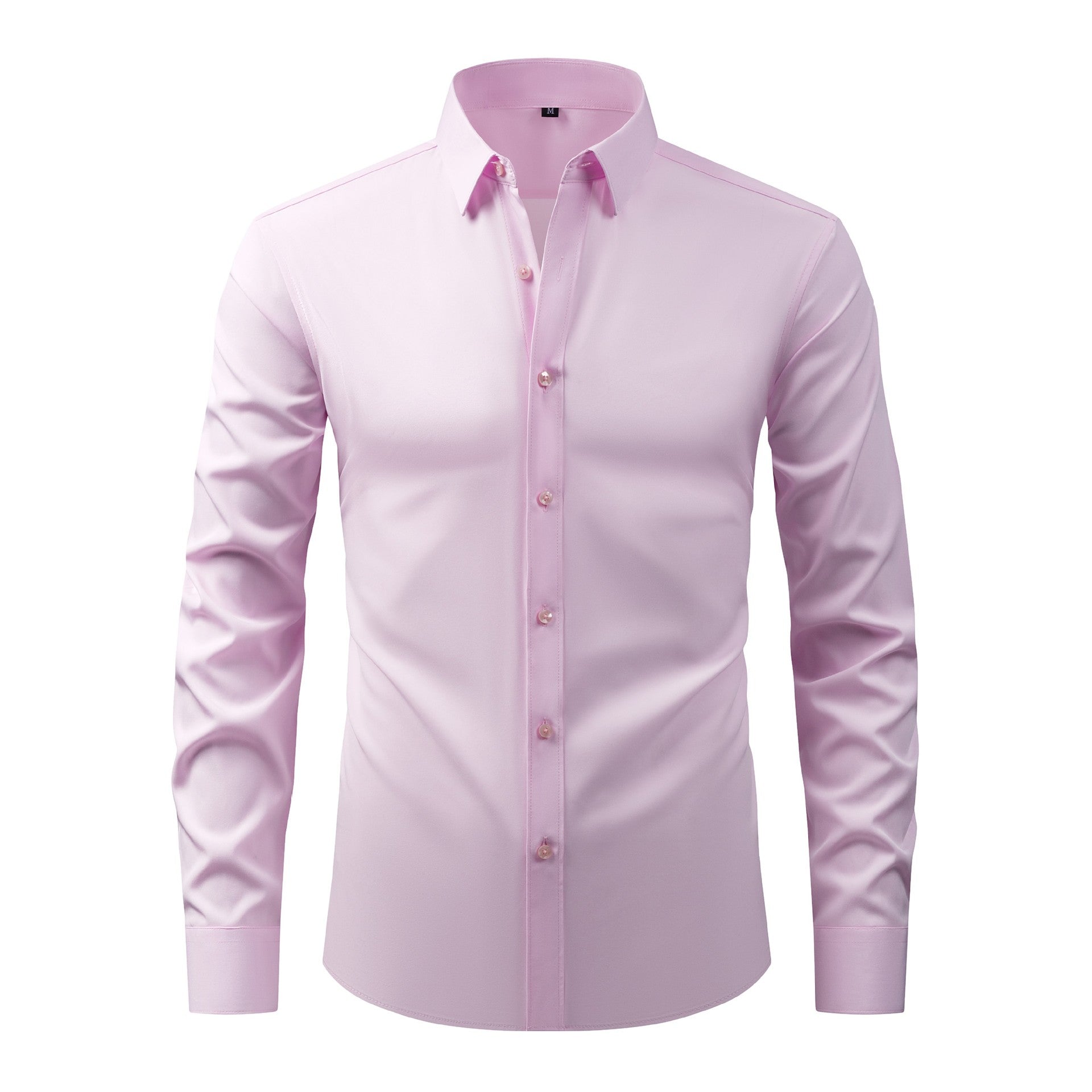 SOLID LAPEL SHIRT FOR MEN