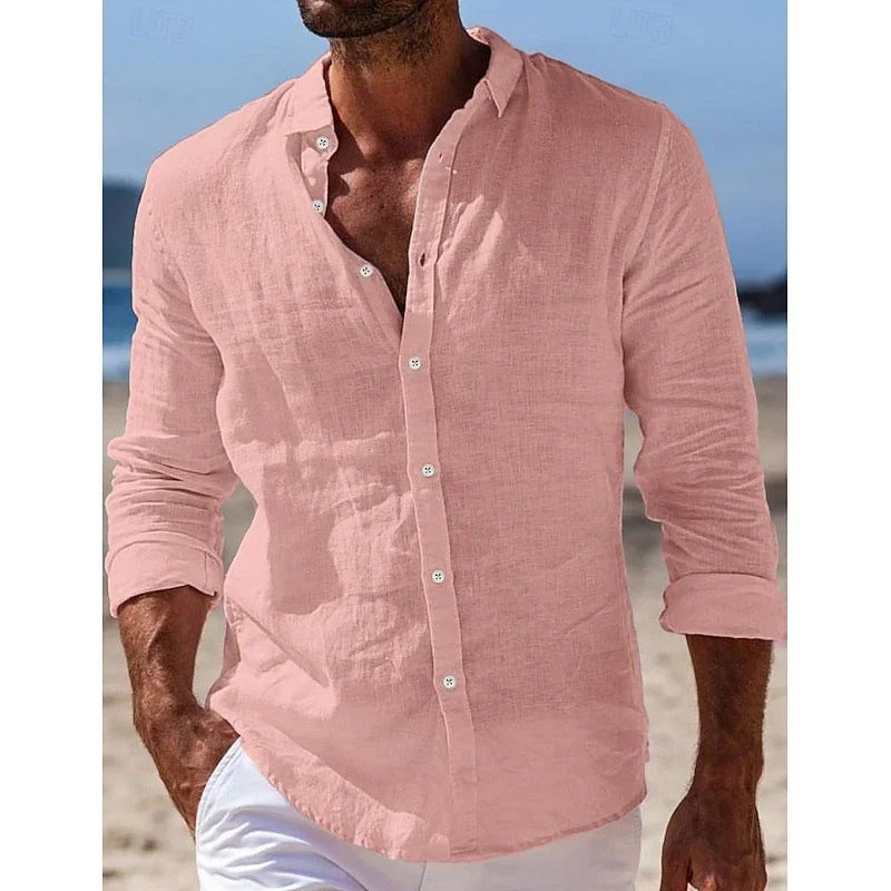 LONG SLEEVE LAPEL SHIRT FOR MEN