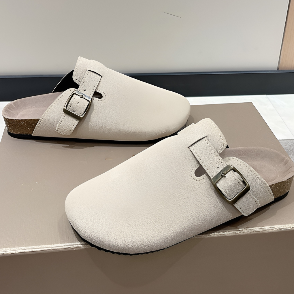 LEATHER FOOTBED SANDALS FOR MEN