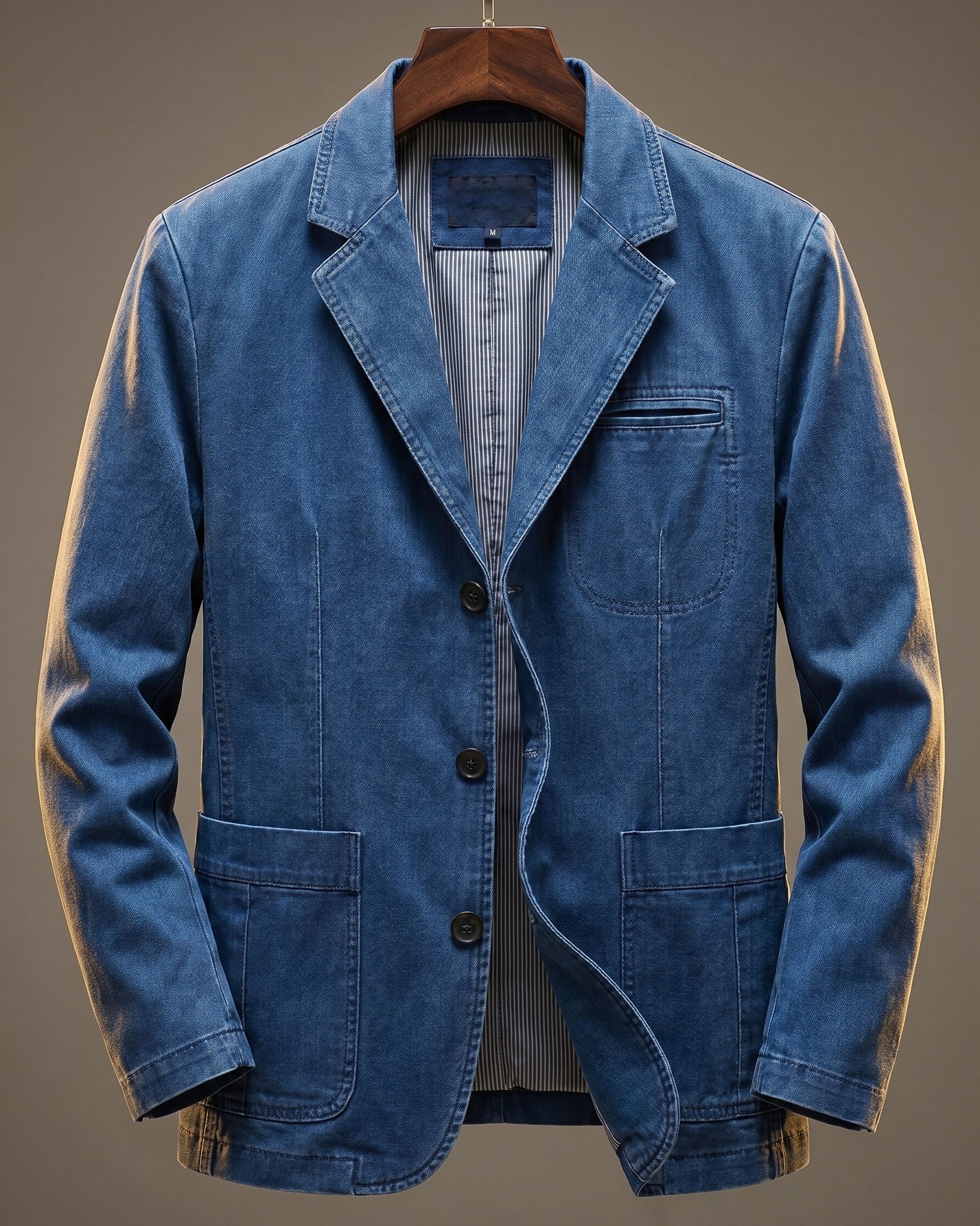 WASHED DENIM BLAZER FOR MEN