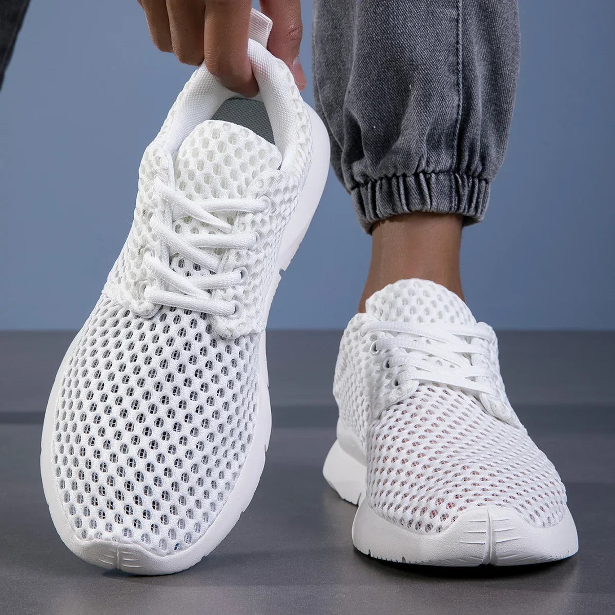 MESH LACE-UP SNEAKERS FOR WOMEN