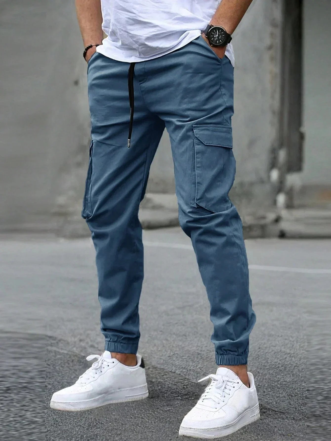 SLIM CARGO TROUSERS FOR MEN