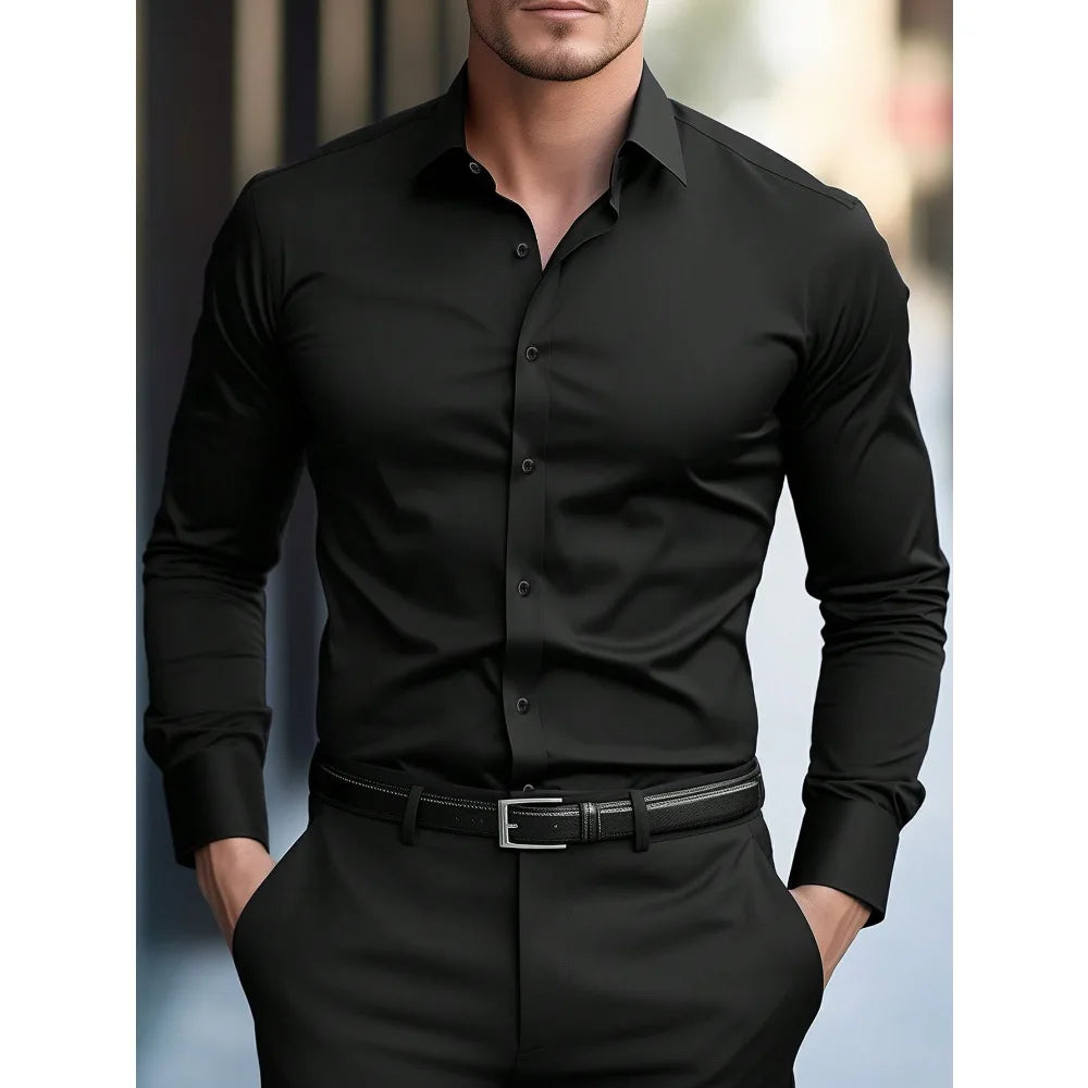 ELASTIC BUSINESS SHIRT FOR MEN