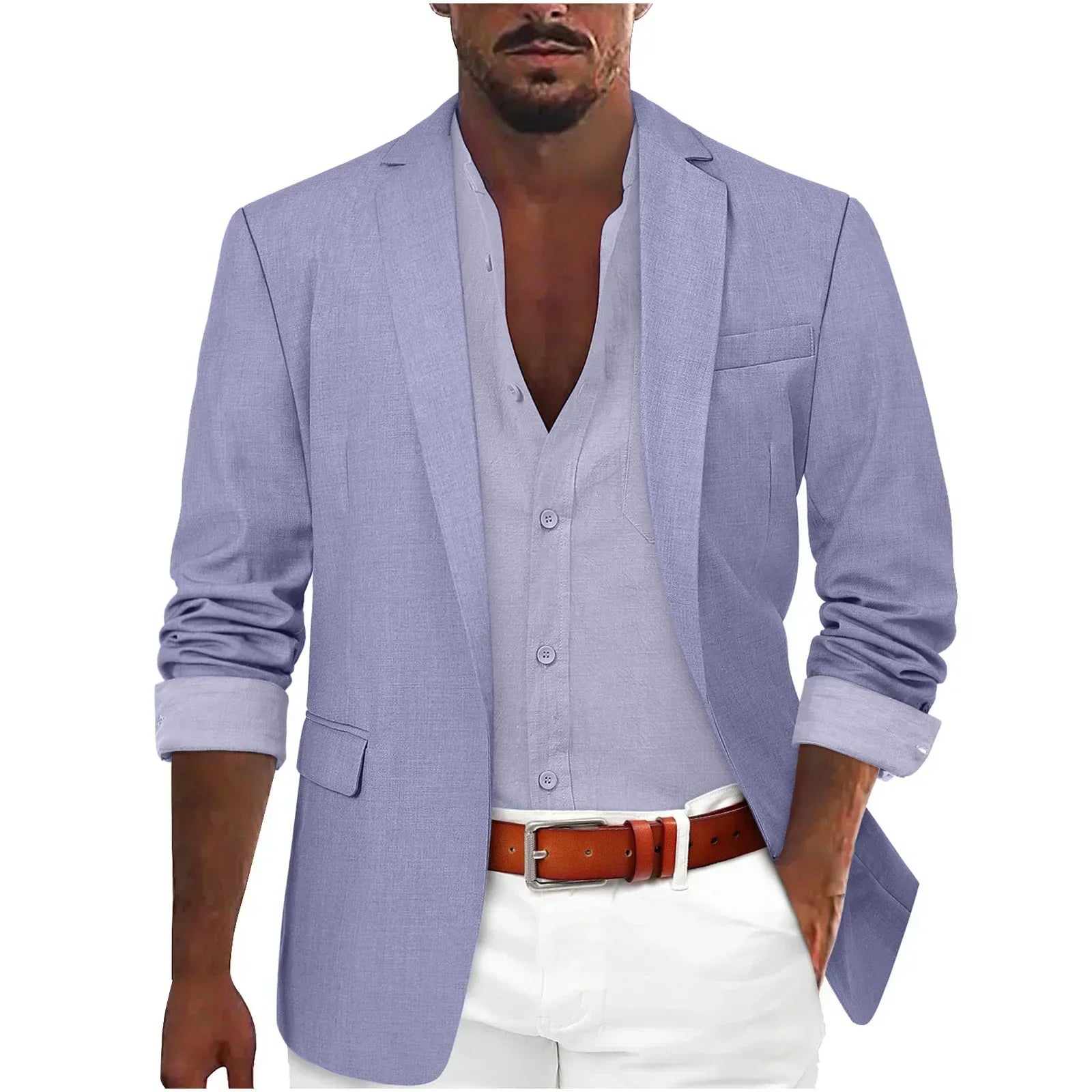 LIGHTWEIGHT LINEN BLAZER FOR MEN